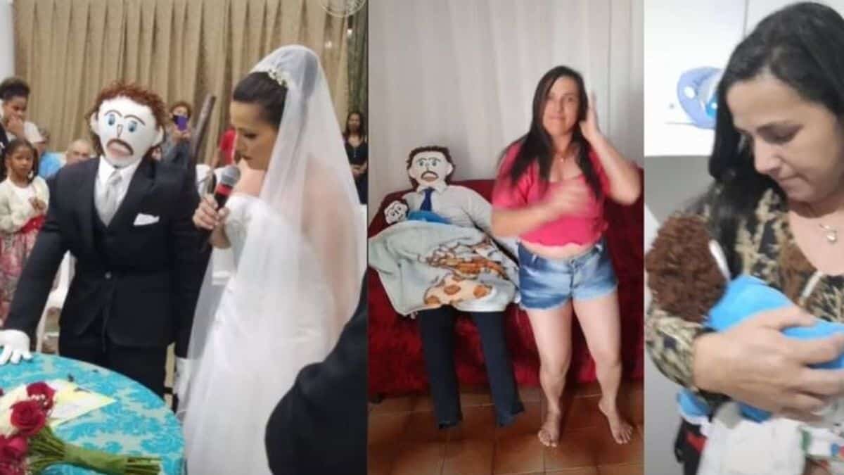 Se casa mujer con muñeco y ahora tienen hijos