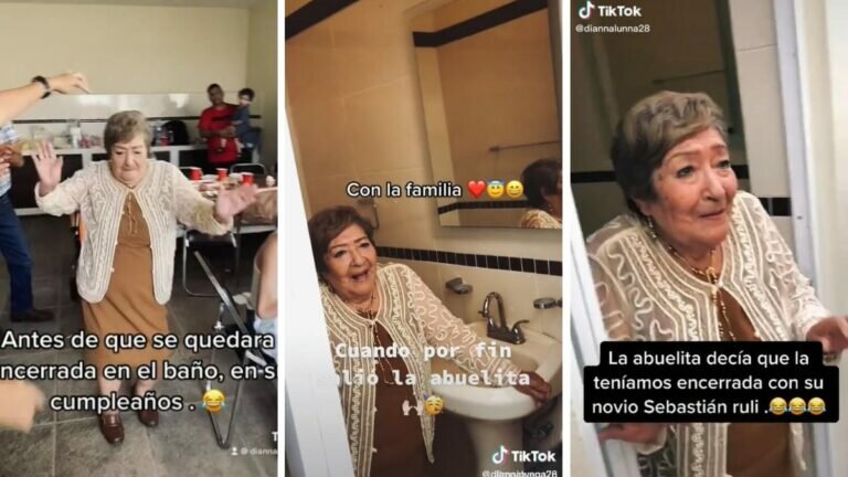Abuelita se pierde fiesta al quedar encerrada en el baño