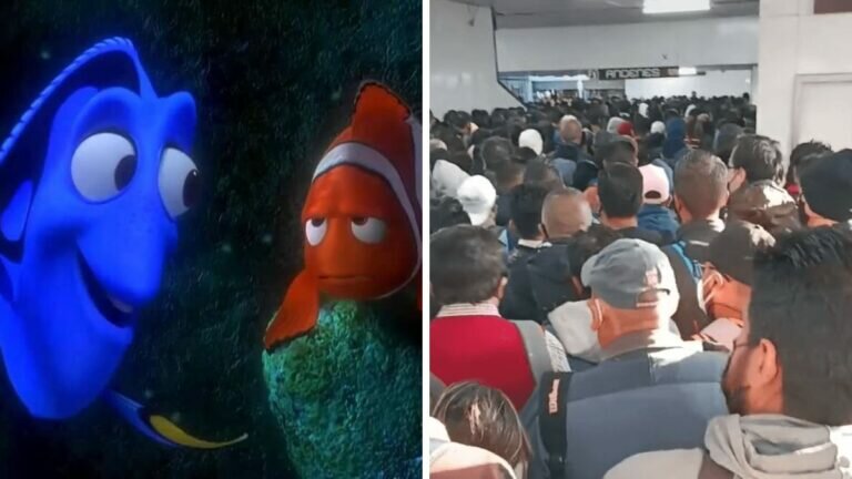 Cantan pasajeros ‘Nadaremos' de ‘Buscando a Nemo’ en Metro Pantitlán
