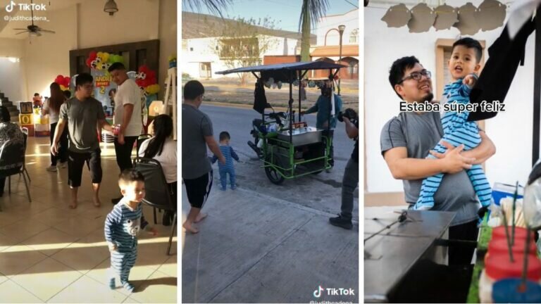 elotero sorprende a un niño al llegar a su fiesta