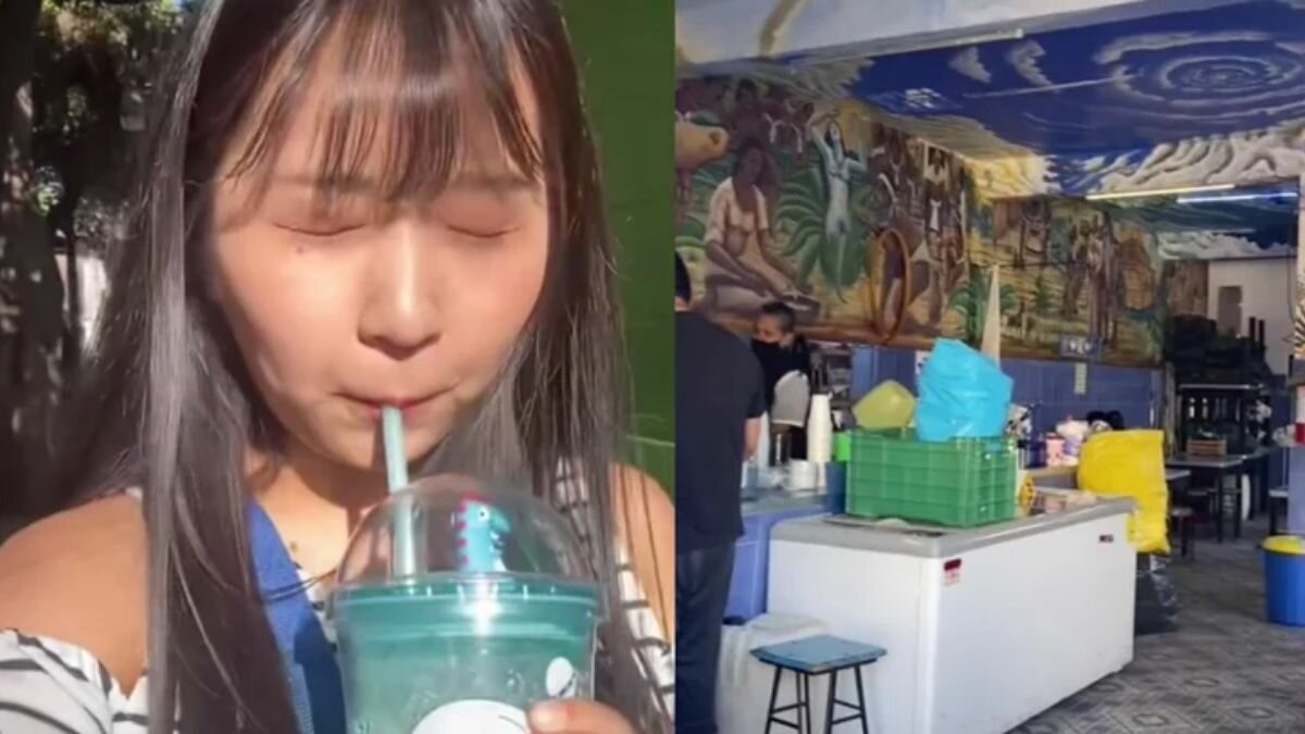 Visita japonesa pulquería en CDMX; dice que hay muchos borrachos (Video)