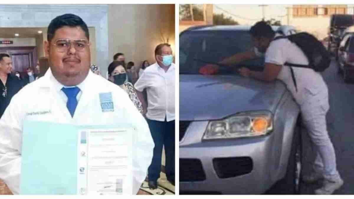 Joven que limpiaba parabrisas para pagar sus estudios se gradúa de Médico Cirujano
