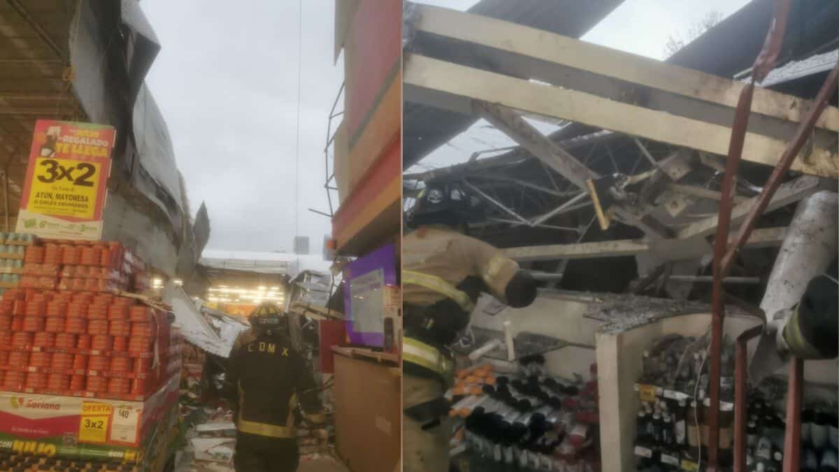 Se desploma techo de Soriana en Mixcoac (Videos)