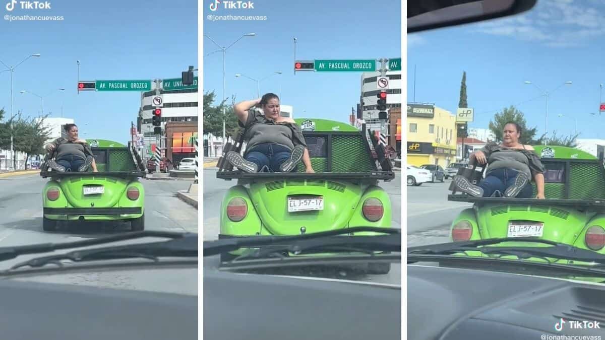 Adapta asiento para llevar a la suegra en su vocho