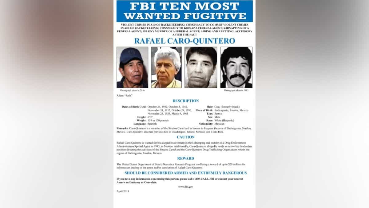 Captura Marina a Rafael Caro Quintero