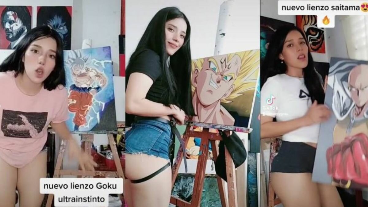 Impacta talentosa TikToker con pinturas al óleo de Dragon Ball (Video)