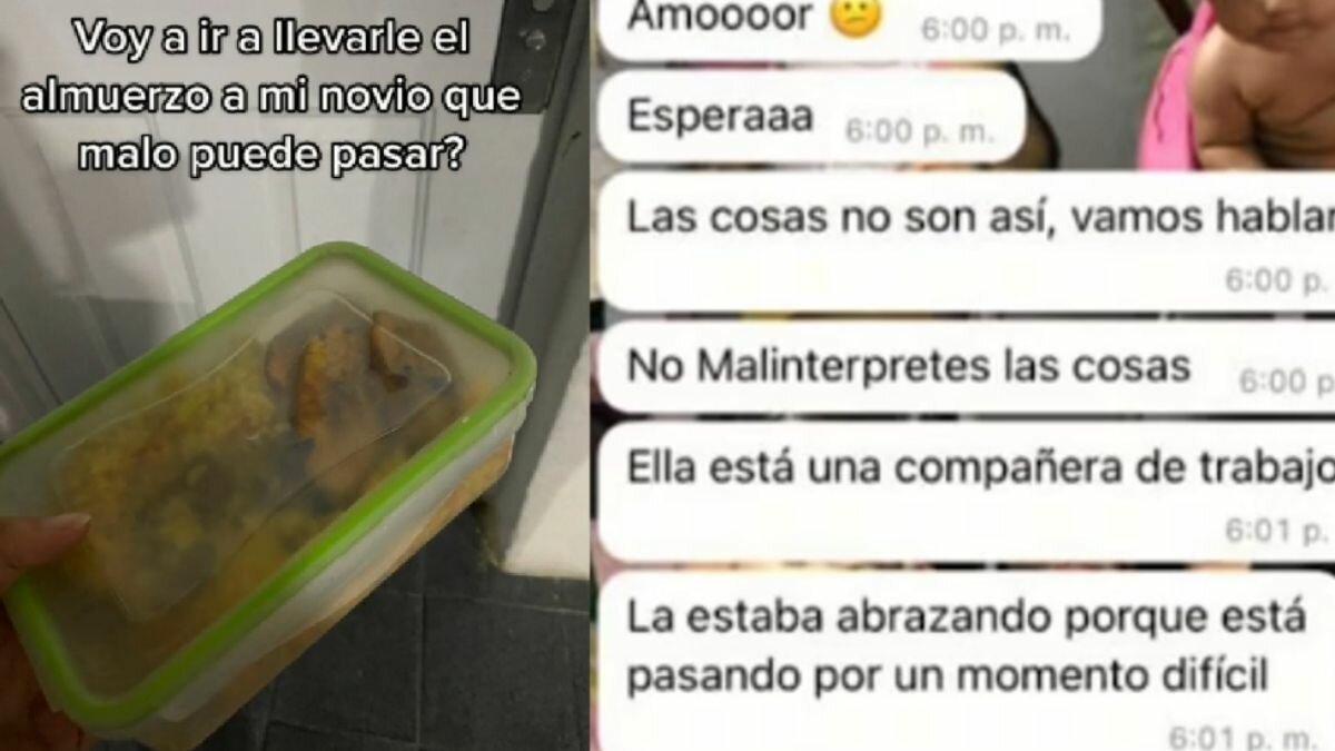 Descubre mujer infidelidad mientras lleva comida a su esposo al trabajo (Video)